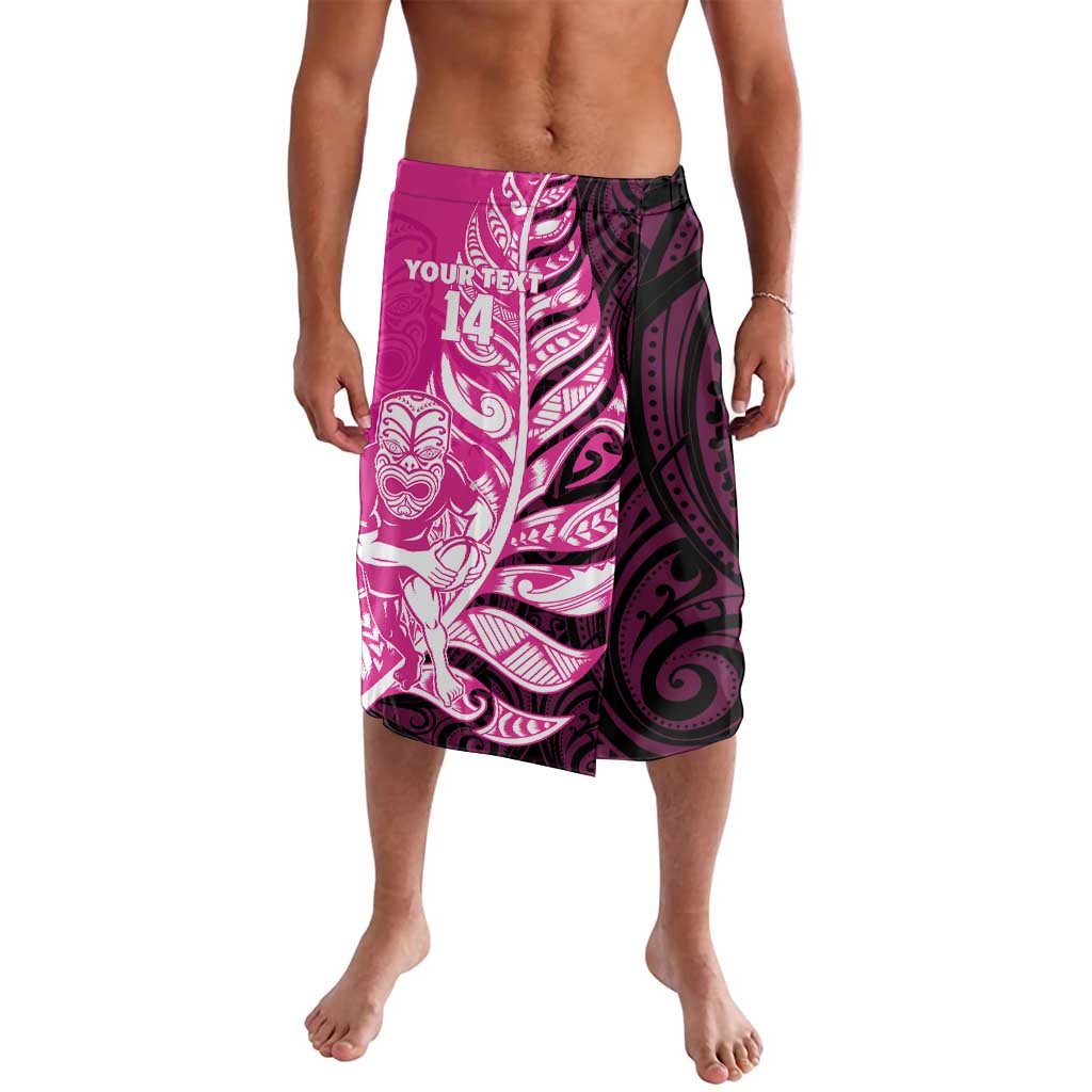 New Zealand Silver Fern Rugby Custom Lavalava All Black Maori Pattern Pink - Polynesian Pride