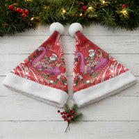 Personalized Hawaii Christmas Santa Hat Mele Kalikimaka Chilling Shaka Santa Flamingo LT14 - Polynesian Pride
