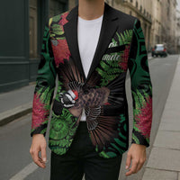 Meri Kirihimete New Zealand Blazer Piwakawaka Koru Fern Mix Pohutukawa - Polynesian Pride