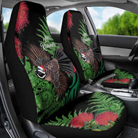 Meri Kirihimete New Zealand Car Seat Cover Piwakawaka Koru Fern Mix Pohutukawa - Polynesian Pride