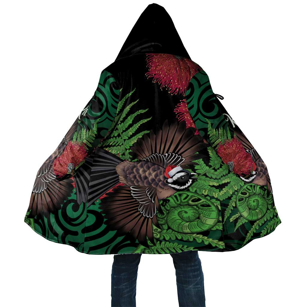 Meri Kirihimete New Zealand Cloak Piwakawaka Koru Fern Mix Pohutukawa - Polynesian Pride