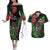 Meri Kirihimete New Zealand Couples Matching Off The Shoulder Long Sleeve Dress and Hawaiian Shirt Piwakawaka Koru Fern Mix Pohutukawa - Polynesian Pride