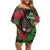 Meri Kirihimete New Zealand Family Matching Off Shoulder Short Dress and Hawaiian Shirt Piwakawaka Koru Fern Mix Pohutukawa - Polynesian Pride