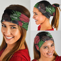 Meri Kirihimete New Zealand Neck Gaiter Piwakawaka Koru Fern Mix Pohutukawa - Polynesian Pride