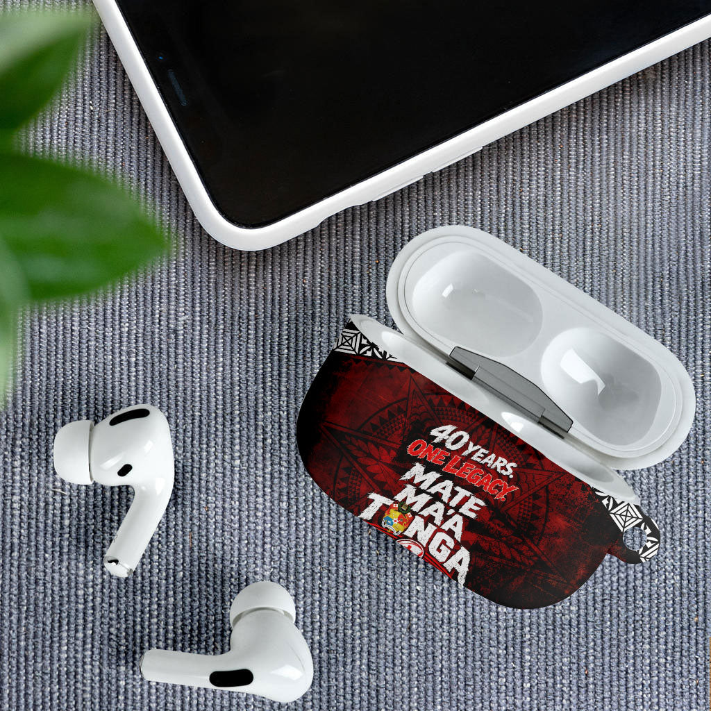 Mate Maa Tonga Rugby 2026 AirPods Case 40 Years Anniversary One Legacy LT14 - Polynesian Pride