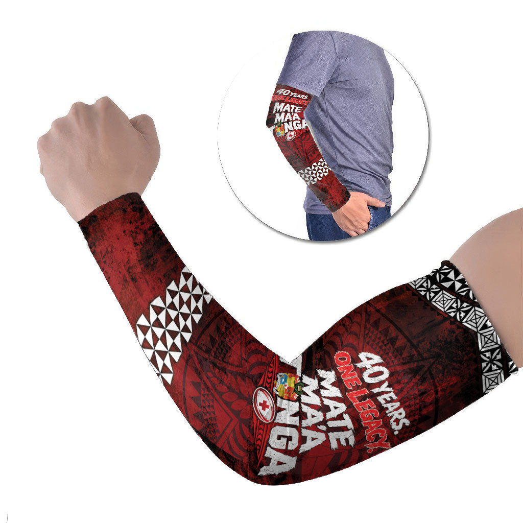 Mate Maa Tonga Rugby 2026 Arm Sleeves 40 Years Anniversary One Legacy