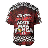 Mate Maa Tonga Rugby 2026 Baseball Jersey 40 Years Anniversary One Legacy LT14 - Polynesian Pride