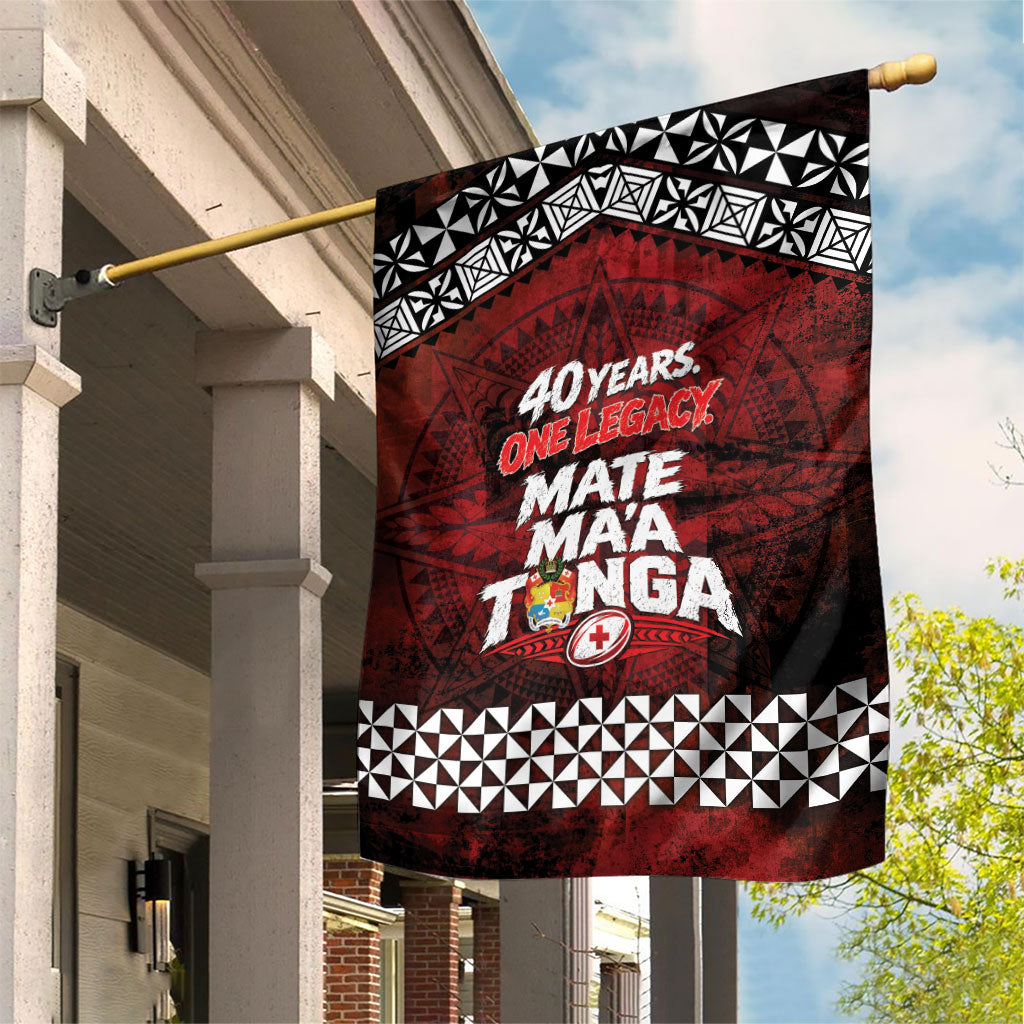 Mate Maa Tonga Rugby 2026 Garden Flag 40 Years Anniversary One Legacy