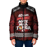 Mate Maa Tonga Rugby 2026 Padded Jacket 40 Years Anniversary One Legacy LT14 Men Red - Polynesian Pride