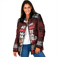 Mate Maa Tonga Rugby 2026 Padded Jacket 40 Years Anniversary One Legacy LT14 Women Red - Polynesian Pride