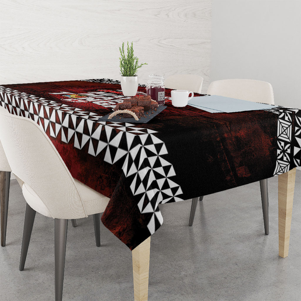 Mate Maa Tonga Rugby 2026 Tablecloth 40 Years Anniversary One Legacy LT14 - Polynesian Pride