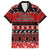 Personalised New Zealand Christmas Family Matching Long Sleeve Bodycon Dress and Hawaiian Shirt Aotearoa Kiwi Meri Kirihimete Red Version LT14 Dad's Shirt - Short Sleeve Red - Polynesian Pride