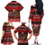 Personalised New Zealand Christmas Family Matching Off Shoulder Long Sleeve Dress and Hawaiian Shirt Aotearoa Kiwi Meri Kirihimete Red Version LT14 - Polynesian Pride