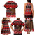 Personalised New Zealand Christmas Family Matching Tank Maxi Dress and Hawaiian Shirt Aotearoa Kiwi Meri Kirihimete Red Version LT14 - Polynesian Pride