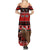 Personalised New Zealand Christmas Summer Maxi Dress Aotearoa Kiwi Meri Kirihimete Red Version LT14 - Polynesian Pride