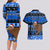 Personalised New Zealand Christmas Couples Matching Long Sleeve Bodycon Dress and Hawaiian Shirt Aotearoa Kiwi Meri Kirihimete Blue Version LT14 - Polynesian Pride