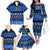 Personalised New Zealand Christmas Family Matching Off Shoulder Long Sleeve Dress and Hawaiian Shirt Aotearoa Kiwi Meri Kirihimete Blue Version LT14 - Polynesian Pride