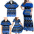 Personalised New Zealand Christmas Family Matching Off Shoulder Maxi Dress and Hawaiian Shirt Aotearoa Kiwi Meri Kirihimete Blue Version LT14 - Polynesian Pride