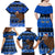 Personalised New Zealand Christmas Family Matching Off Shoulder Maxi Dress and Hawaiian Shirt Aotearoa Kiwi Meri Kirihimete Blue Version LT14 - Polynesian Pride