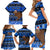 Personalised New Zealand Christmas Family Matching Short Sleeve Bodycon Dress and Hawaiian Shirt Aotearoa Kiwi Meri Kirihimete Blue Version LT14 - Polynesian Pride