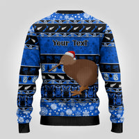 Personalised New Zealand Christmas Ugly Christmas Sweater Aotearoa Kiwi Meri Kirihimete Blue Version LT14 - Polynesian Pride