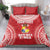 Custom Tonga Mate Maa Bedding Set Go Champions Tongan Ngatu - Red