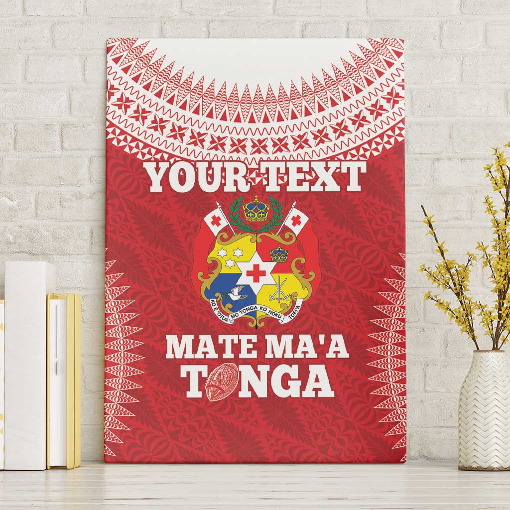 Custom Tonga Mate Maa Canvas Wall Art Go Champions Tongan Ngatu - Red LT14 Without Frame Red - Polynesian Pride