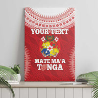 Custom Tonga Mate Maa Canvas Wall Art Go Champions Tongan Ngatu - Red LT14 - Polynesian Pride