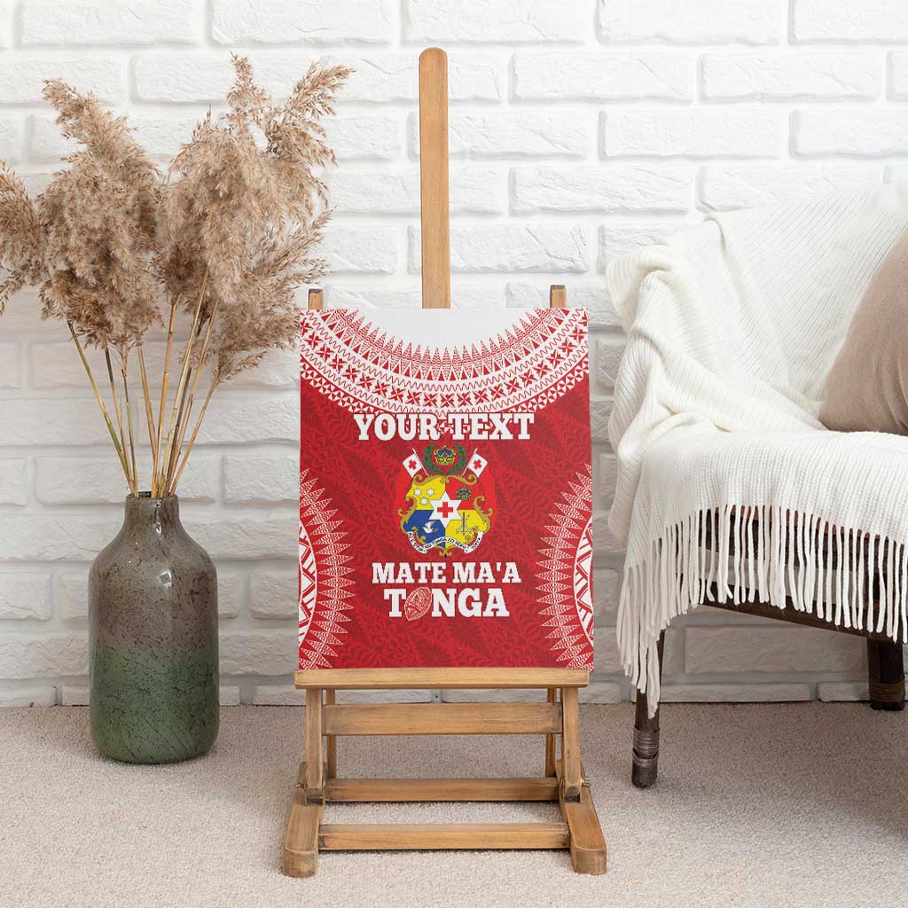 Custom Tonga Mate Maa Canvas Wall Art Go Champions Tongan Ngatu - Red LT14 - Polynesian Pride