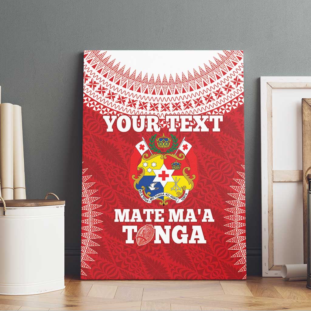 Custom Tonga Mate Maa Canvas Wall Art Go Champions Tongan Ngatu - Red LT14 - Polynesian Pride