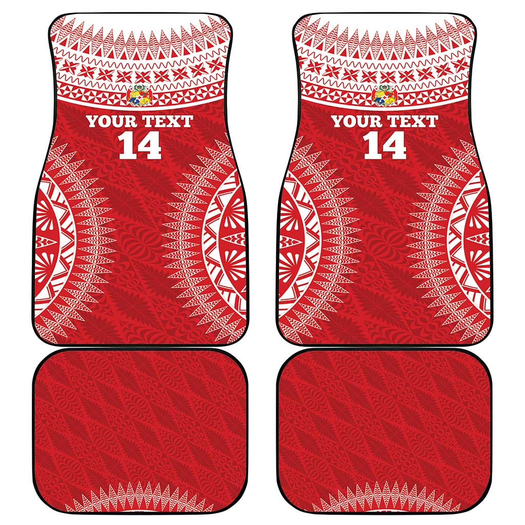 Custom Tonga Mate Maa Car Mats Go Champions Tongan Ngatu - Red LT14 - Polynesian Pride