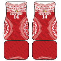 Custom Tonga Mate Maa Car Mats Go Champions Tongan Ngatu - Red LT14 - Polynesian Pride