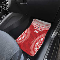 Custom Tonga Mate Maa Car Mats Go Champions Tongan Ngatu - Red LT14 - Polynesian Pride