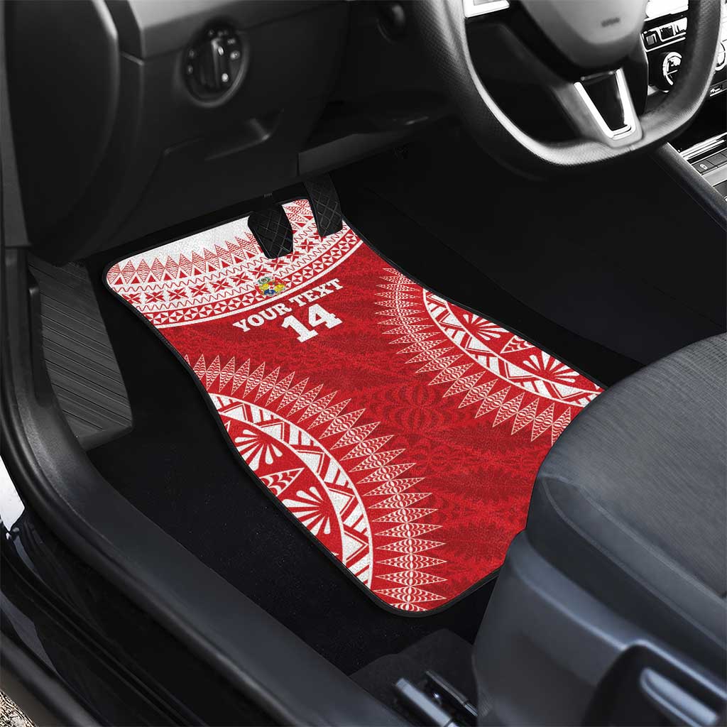 Custom Tonga Mate Maa Car Mats Go Champions Tongan Ngatu - Red LT14 - Polynesian Pride