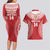 Custom Tonga Mate Maa Couples Matching Long Sleeve Bodycon Dress and Hawaiian Shirt Go Champions Tongan Ngatu - Red