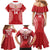 Custom Tonga Mate Maa Family Matching Mermaid Dress and Hawaiian Shirt Go Champions Tongan Ngatu - Red