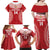 Custom Tonga Mate Maa Family Matching Off Shoulder Maxi Dress and Hawaiian Shirt Go Champions Tongan Ngatu - Red