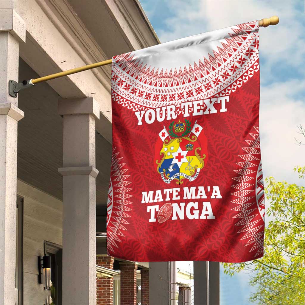 Custom Tonga Mate Maa Garden Flag Go Champions Tongan Ngatu - Red LT14 House Flag Red - Polynesian Pride