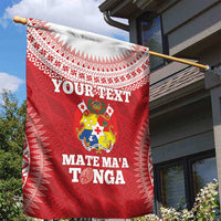 Custom Tonga Mate Maa Garden Flag Go Champions Tongan Ngatu - Red LT14 - Polynesian Pride