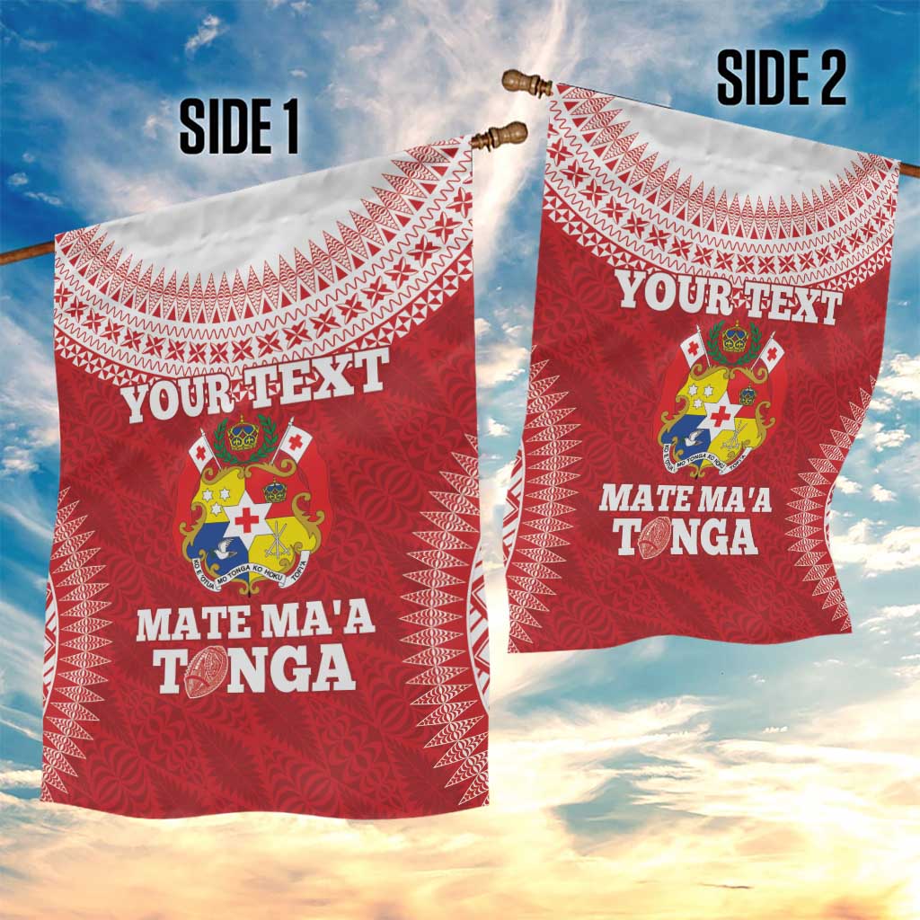 Custom Tonga Mate Maa Garden Flag Go Champions Tongan Ngatu - Red LT14 - Polynesian Pride