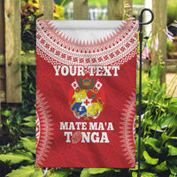 Custom Tonga Mate Maa Garden Flag Go Champions Tongan Ngatu - Red LT14 Garden Flag Red - Polynesian Pride