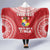 Custom Tonga Mate Maa Hooded Blanket Go Champions Tongan Ngatu - Red