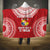 Custom Tonga Mate Maa Hooded Blanket Go Champions Tongan Ngatu - Red