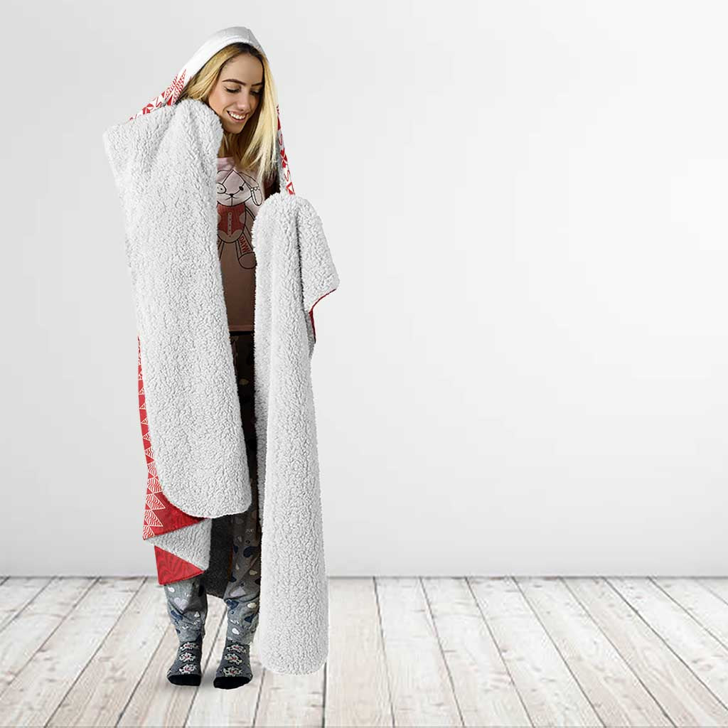 Custom Tonga Mate Maa Hooded Blanket Go Champions Tongan Ngatu - Red LT14 - Polynesian Pride