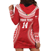 Custom Tonga Mate Maa Hoodie Dress Go Champions Tongan Ngatu - Red LT14 - Polynesian Pride