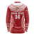 Custom Tonga Mate Maa Long Sleeve Shirt Go Champions Tongan Ngatu - Red