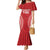 Custom Tonga Mate Maa Mermaid Dress Go Champions Tongan Ngatu - Red