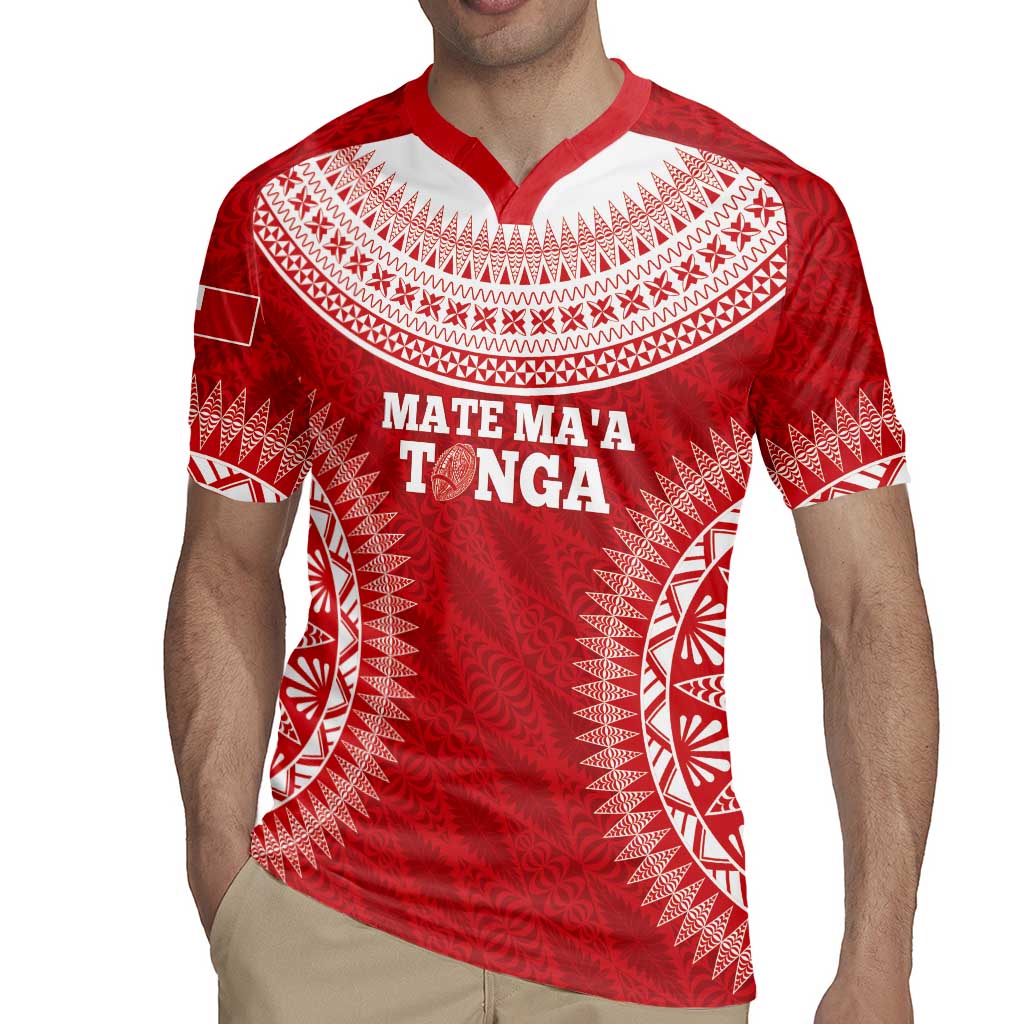 Custom Tonga Mate Maa Rugby Jersey Go Champions Tongan Ngatu - Red LT14 - Polynesian Pride