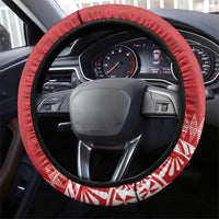 Tonga Mate Maa Steering Wheel Cover Go Champions Tongan Ngatu - Red LT14 - Polynesian Pride