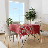Custom Tonga Mate Maa Tablecloth Go Champions Tongan Ngatu - Red LT14 - Polynesian Pride